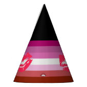 Lipstick Lesbische Pride Vlag Feesthoedjes (Links)
