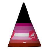 Lipstick Lesbische Pride Vlag Feesthoedjes (Rechts)