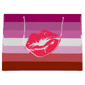 Lipstick Lesbische Pride Vlag Groot Cadeauzakje (Voorkant)