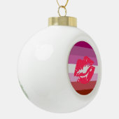 Lipstick Lesbische Pride Vlag Keramische Bal Ornament (Links)