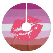 Lipstick Lesbische Pride Vlag Kerstboom Rok (Voorkant)