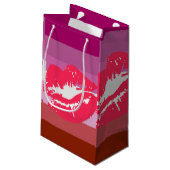 Lipstick Lesbische Pride Vlag Klein Cadeauzakje (Achterkant Gekanteld)
