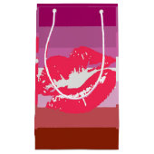 Lipstick Lesbische Pride Vlag Klein Cadeauzakje (Voorkant)