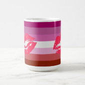 Lipstick Lesbische Pride Vlag Koffiemok (Center)
