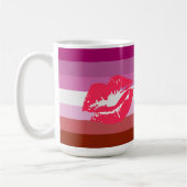 Lipstick Lesbische Pride Vlag Koffiemok (Links)
