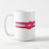 Lipstick Lesbische Pride Vlag Koffiemok (Links)