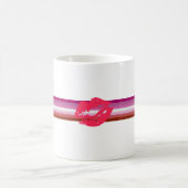 Lipstick Lesbische Pride Vlag Koffiemok (Center)