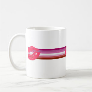 Lipstick Lesbische Pride Vlag Koffiemok