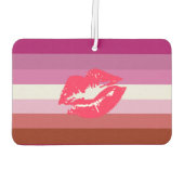 Lipstick Lesbische Pride Vlag Luchtverfrisser (Achterkant)
