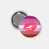 Lipstick Lesbische Pride Vlag Magneet (Voorkant / Achterkant)