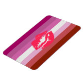 Lipstick Lesbische Pride Vlag Magneet (Linkerzijde)
