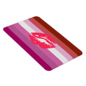 Lipstick Lesbische Pride Vlag Magneet (Rechterzijde)