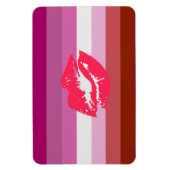 Lipstick Lesbische Pride Vlag Magneet (Verticaal)