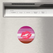 Lipstick Lesbische Pride Vlag Magneet (Insitu (Vaatwasser))