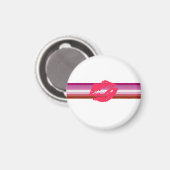 Lipstick Lesbische Pride Vlag Magneet (Voorkant / Achterkant)