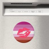 Lipstick Lesbische Pride Vlag Magneet (Insitu (Vaatwasser))