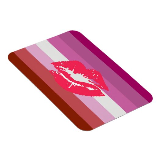 Lipstick Lesbische Pride Vlag Magneet (Rechterzijde)