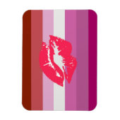 Lipstick Lesbische Pride Vlag Magneet (Verticaal)