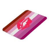 Lipstick Lesbische Pride Vlag Magneet (Linkerzijde)