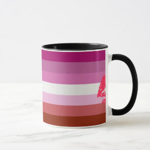Lipstick Lesbische Pride Vlag Mok