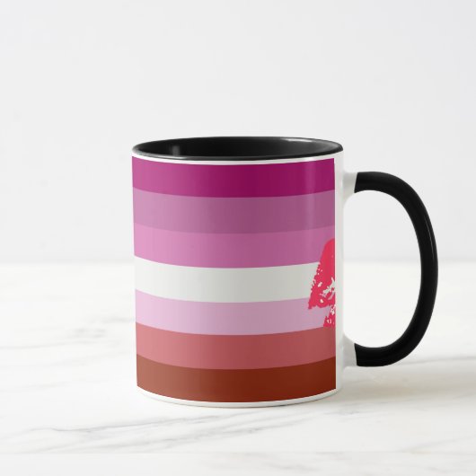 Lipstick Lesbische Pride Vlag Mok (Rechts)