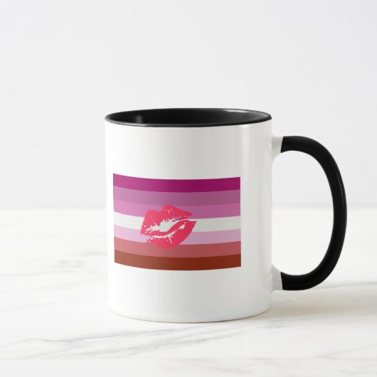 Lipstick Lesbische Pride Vlag Mok (Rechts)
