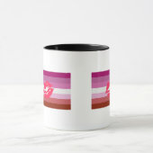 Lipstick Lesbische Pride Vlag Mok (Midden)
