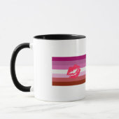 Lipstick Lesbische Pride Vlag Mok (Links)