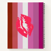 Lipstick Lesbische Pride Vlag Notitieboek (Achterkant)