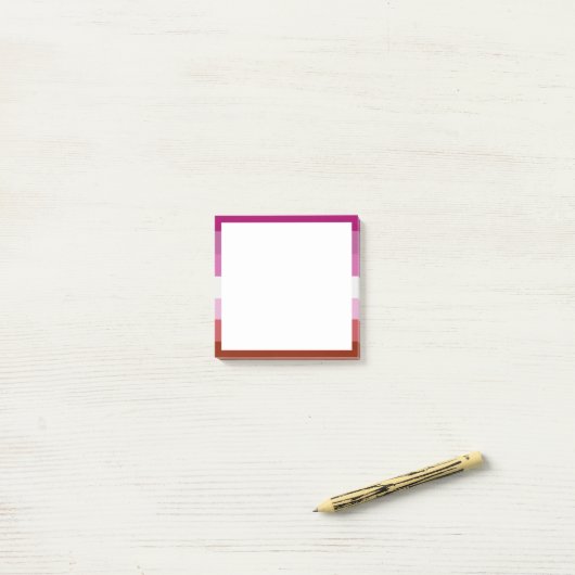 Lipstick Lesbische Pride Vlag Post-it® Notes (Op bureau)