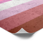 Lipstick Lesbische Pride Vlag Poster (Hoek)