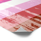 Lipstick Lesbische Pride Vlag Poster (Hoek)