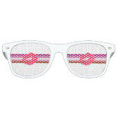 Lipstick Lesbische Pride Vlag Retro Zonnebril (Voorkant)