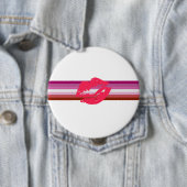 Lipstick Lesbische Pride Vlag Ronde Button 4,0 Cm (In situ)