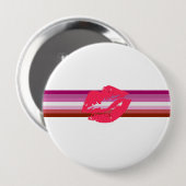 Lipstick Lesbische Pride Vlag Ronde Button 4,0 Cm (Voorkant /achterkant)