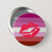Lipstick Lesbische Pride Vlag Ronde Button 7,6 Cm (Voorkant /achterkant)