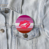 Lipstick Lesbische Pride Vlag Ronde Button 7,6 Cm (In situ)