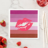 Lipstick Lesbische Pride Vlag Servet (Insitu)