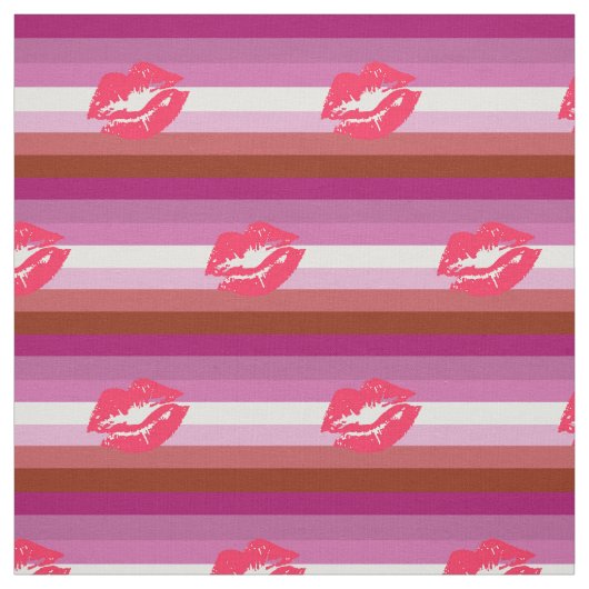 Lipstick Lesbische Pride Vlag Stof (Swatch)