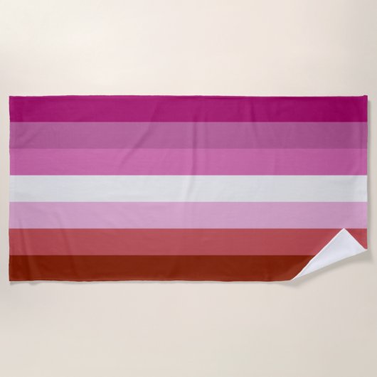 Lipstick Lesbische Pride vlag Strandlaken (Voorkant)