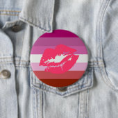 LIPSTICK LESBISCHE PRIDE VLAG STREPEN ONTWERP - 20 RONDE BUTTON 4,0 CM (In situ)