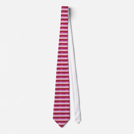 Lipstick Lesbische Pride Vlag Stropdas (Voorkant)