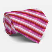 Lipstick Lesbische Pride Vlag Stropdas (Opgerold)