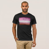 Lipstick Lesbische Pride Vlag T-shirt (Voorkant volledig)