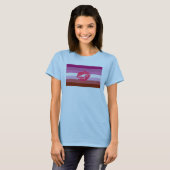 Lipstick Lesbische Pride Vlag T-shirt (Voorkant volledig)