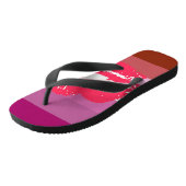 Lipstick Lesbische Pride Vlag Teenslippers (Schuin)