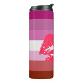 Lipstick Lesbische Pride Vlag Thermosbeker (Gedraaid links)