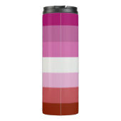 Lipstick Lesbische Pride Vlag Thermosbeker (Achterkant)