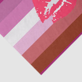 Lipstick Lesbische Pride Vlag Tissuepapier (Detail)