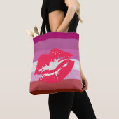 Lipstick Lesbische Pride Vlag Tote Bag (Dichtbij)